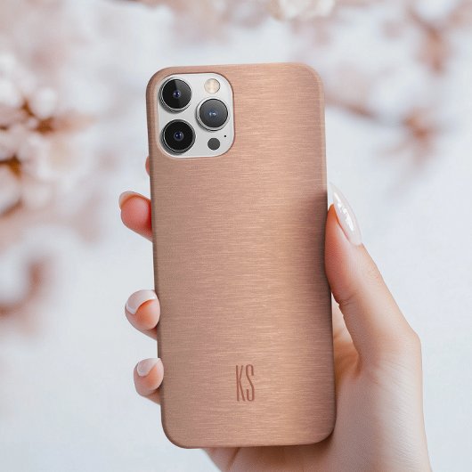 Coques Case-Mate iPhone Texture de cuivre métallique apparence arrière - p