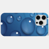 Coques Case-Mate iPhone Texture de goutte d'eau bleue (Verso (horizontal))