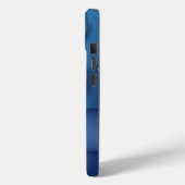 Coques Case-Mate iPhone Texture de goutte d'eau bleue (Verso / Gauche)