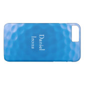 Coques Case-Mate iPhone Texture de la balle de golf Dimples_Arctic Blue_pe (Dos (Horizontal))