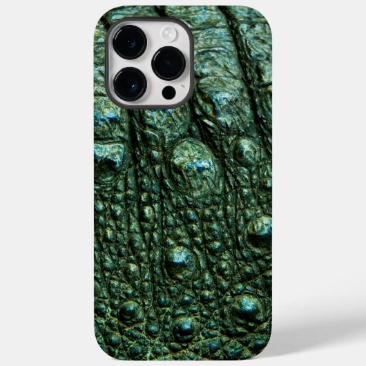 Coques Case-Mate iPhone Texture de la peau de l'alligator vert (Verso)