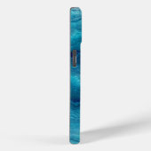 Coques Case-Mate iPhone Texture de l'Agate Vert de la Mer Bleue (Verso / Droite)