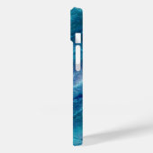 Coques Case-Mate iPhone Texture de l'Agate Vert de la Mer Bleue (Verso / Gauche)