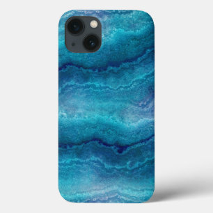 Case-Mate iPhone Case Texture de l'Agate Vert de la Mer Bleue