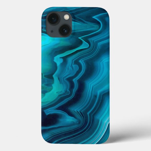 Coques Case-Mate iPhone Texture de l'agate vert de mer (Verso)