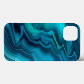 Coques Case-Mate iPhone Texture de l'agate vert de mer (Verso (horizontal))