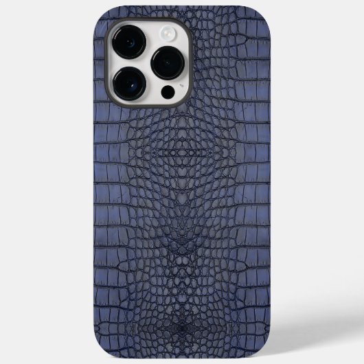 Coques Case-Mate iPhone Texture de l'alligator de cobalt (Verso)