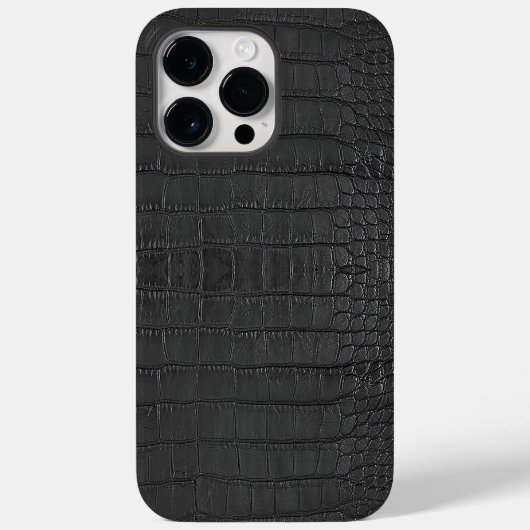 Coques Case-Mate iPhone Texture de l'alligator noir (Verso)