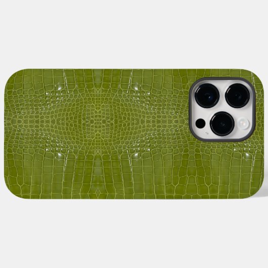 Coques Case-Mate iPhone Texture de l'alligator vert citron (Verso (horizontal))