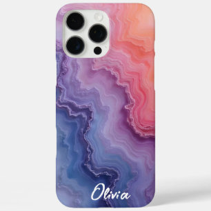 Coques iPhone 16 Pro Max Texture de l'assiette dans les couleurs du lever d