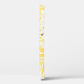 Coques Case-Mate iPhone Texture de marbre jaune. Main dessinée (Verso / Gauche)