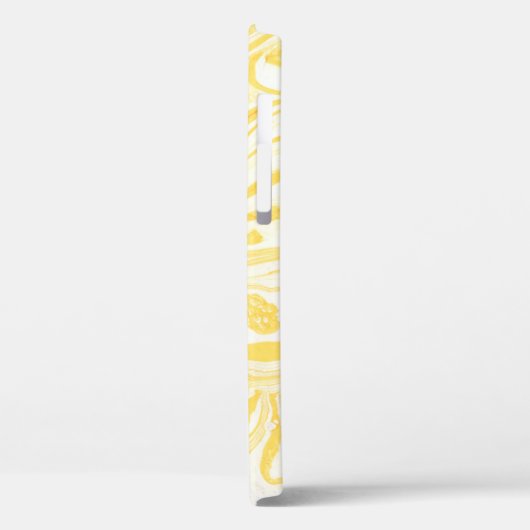 Coques Case-Mate iPhone Texture de marbre jaune. Main dessinée (Verso / Gauche)