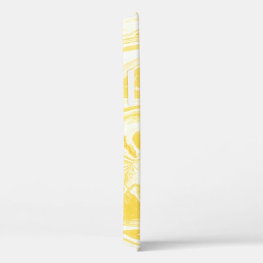 Coques Case-Mate iPhone Texture de marbre jaune. Main dessinée (Verso / Droite)