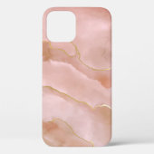 Coques Case-Mate iPhone Texture de marbre rose (Verso)