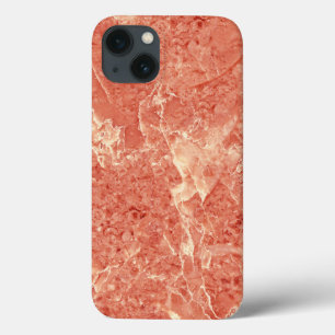 Case-Mate iPhone Case Texture de marbre rouge corail