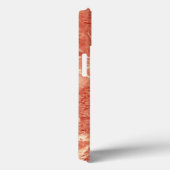 Coques Case-Mate iPhone Texture de marbre rouge corail (Verso / Droite)