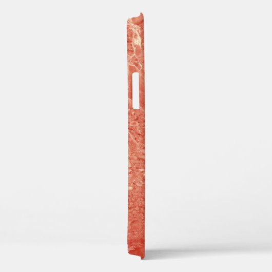 Coques Case-Mate iPhone Texture de marbre rouge corail (Verso / Droite)