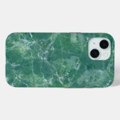 Coques Case-Mate iPhone Texture de marbre vert (Verso (horizontal))