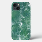 Coques Case-Mate iPhone Texture de marbre vert (Verso)