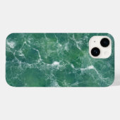 Coques Case-Mate iPhone Texture de marbre vert (Verso (horizontal))