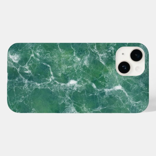 Coques Case-Mate iPhone Texture de marbre vert (Verso (horizontal))