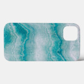 Coques Case-Mate iPhone Texture de marbre vert de mer (Verso (horizontal))