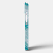 Coques Case-Mate iPhone Texture de marbre vert de mer (Verso / Gauche)