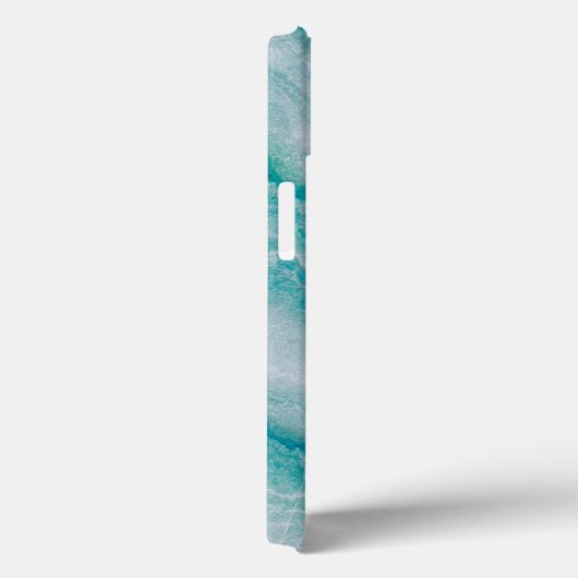 Coques Case-Mate iPhone Texture de marbre vert de mer (Verso / Droite)