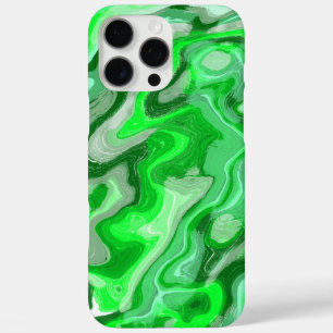 Coques iPhone 16 Pro Max Texture de marbre vert émeraude peinture liquide a
