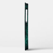 Coques Case-Mate iPhone texture de marbre vert foncé (Verso / Gauche)