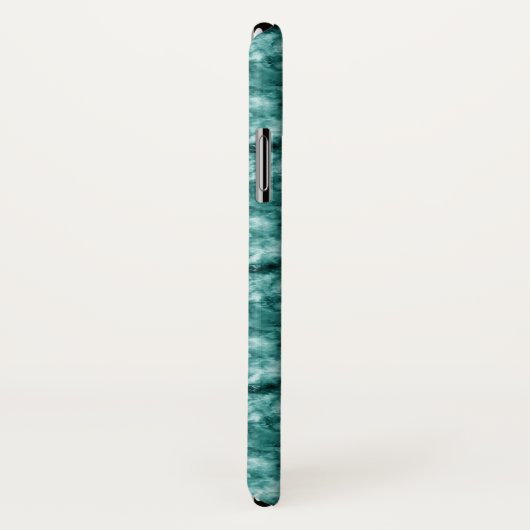 Coques Case-Mate iPhone Texture de marbre vert-foncé (Dos/Droite)