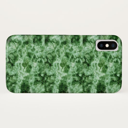Coques Case-Mate iPhone Texture de marbre verte (Dos (Horizontal))