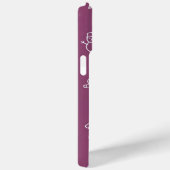 Coques Case-Mate iPhone Texture de Noël violet avec des éléments festifs (Verso / Droite)