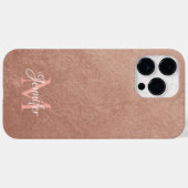 Coques Case-Mate iPhone Texture de papier d'aluminium Rose Gold Photo Mono (Verso (horizontal))