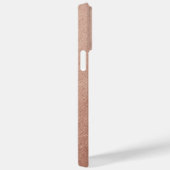 Coques Case-Mate iPhone Texture de papier d'aluminium Rose Gold Photo Mono (Verso / Droite)