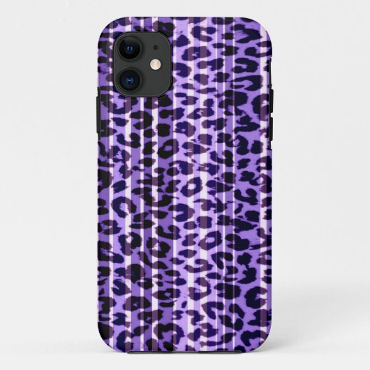 Coques Case-Mate iPhone Texture de peau d'animal pourpre sans couleur (Dos)