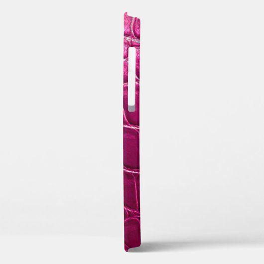 Coques Case-Mate iPhone Texture de peau de crocodile rose (Verso / Gauche)