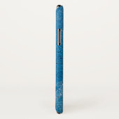 Coques Case-Mate iPhone texture de peinture bleue abstraite (Dos/Droite)