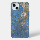 Coques Case-Mate iPhone Texture de peinture bleue détendue (Verso)