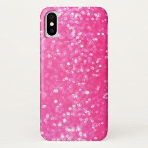 Case-Mate iPhone Case Texture de photo scintillante rose vif pailleté