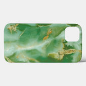 Coques Case-Mate iPhone Texture de pierre blanche et verte (Verso (horizontal))