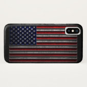 Coques Case-Mate iPhone Texture de pierre du drapeau américain (Dos (Horizontal))