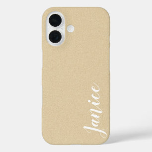 Coques iPhone 16 Texture de sable doux personnalisée