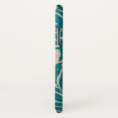 Coques Case-Mate iPhone Texture de toile hawaïenne de paumes de Kahanu (Dos/Droite)