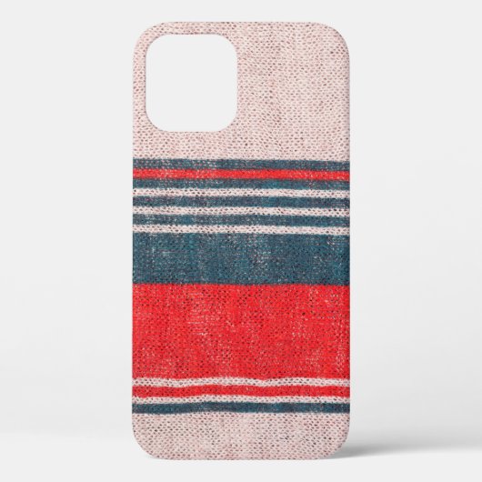 Coques Case-Mate iPhone Texture de tricot lin avec rayures d'impression ro (Verso)
