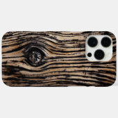 Coques Case-Mate iPhone Texture d'écorce d'arbre brûlé (Verso (horizontal))