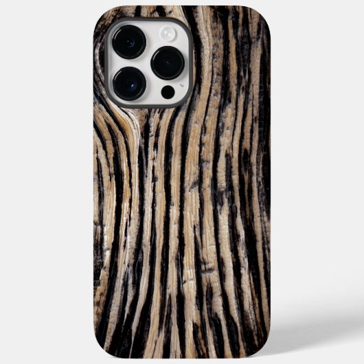 Coques Case-Mate iPhone Texture d'écorce d'arbre brûlé (Verso)