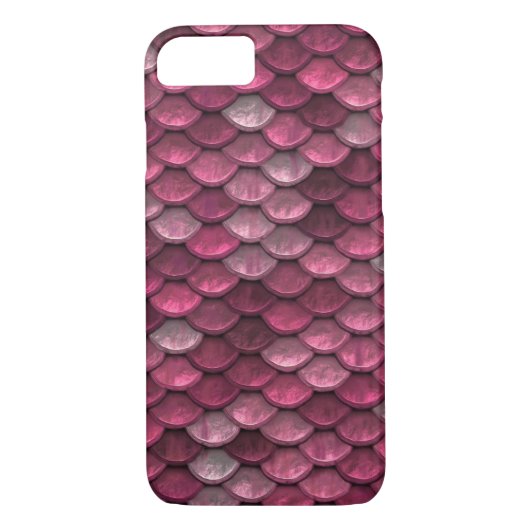 Coques Case-Mate iPhone Texture des échelles métalliques roses (Dos)