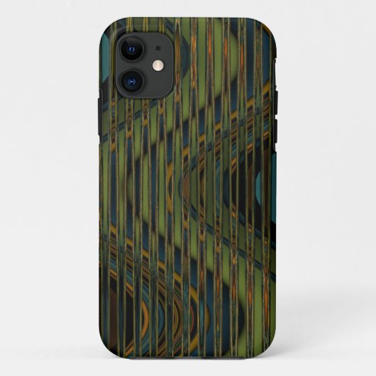 Coques Case-Mate iPhone texture des ondes bleues et jaunes (Dos)