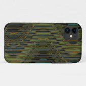 Coques Case-Mate iPhone texture des ondes bleues et jaunes (Dos (Horizontal))